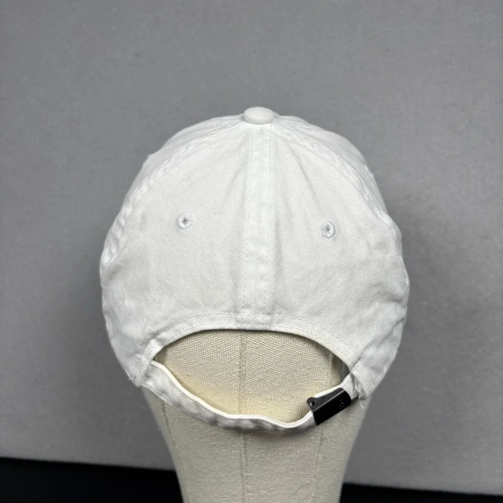 Adidas Three Stripe Life Hat Cap White Adjustable Strapback Multi Language Patch